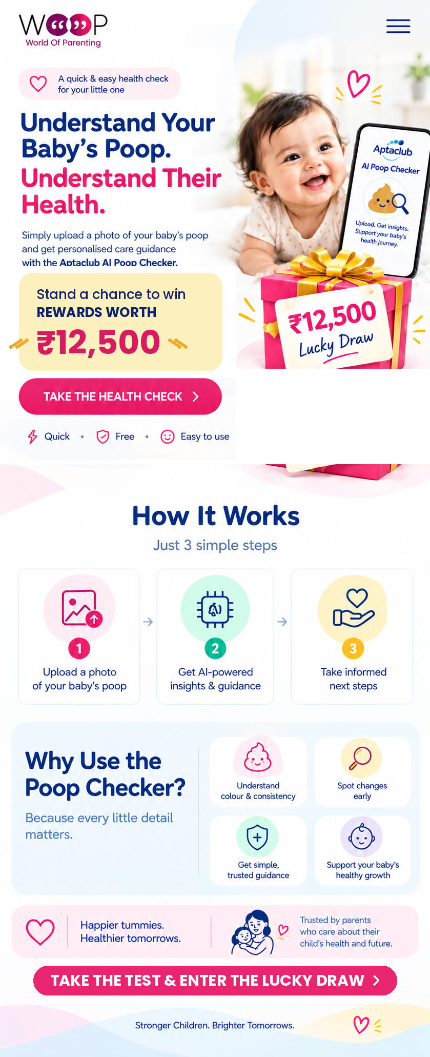 WOOP World of Parenting - Understand Your Baby's Poop, Understand Their Health. Aptaclub AI Poop Checker.